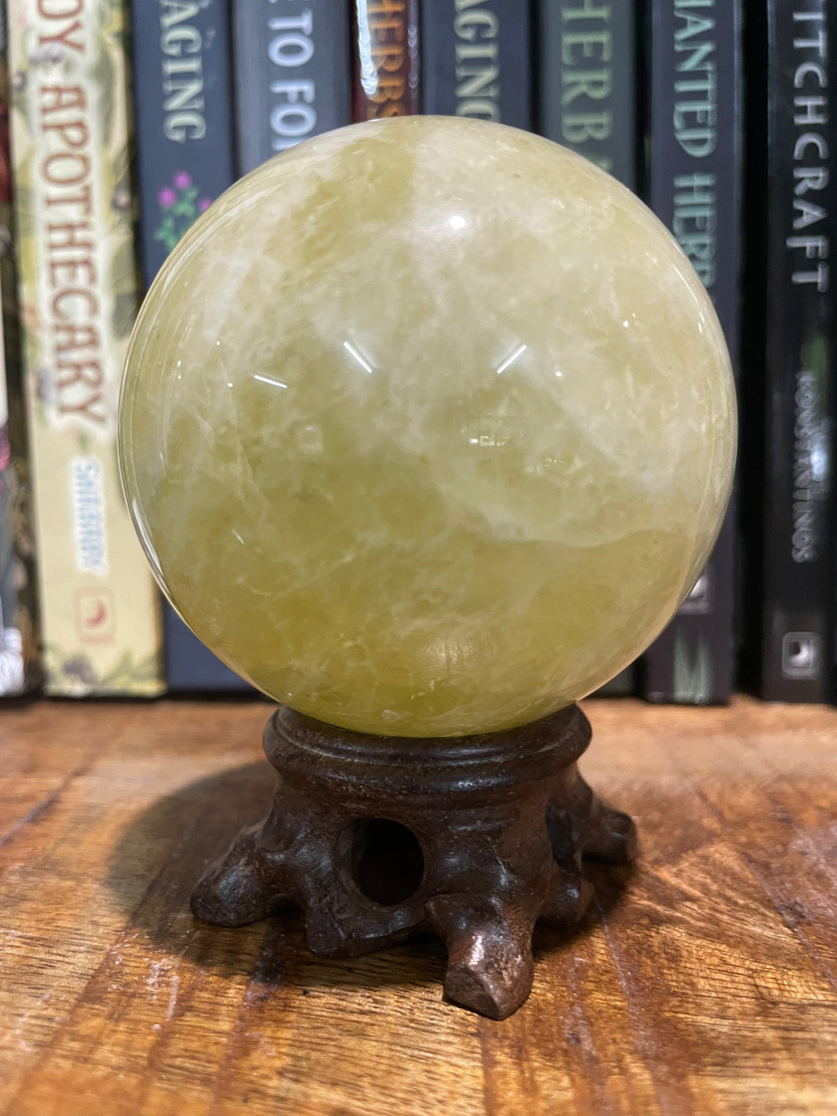 Citrine Sphere 403 grams, 21cm Circumference