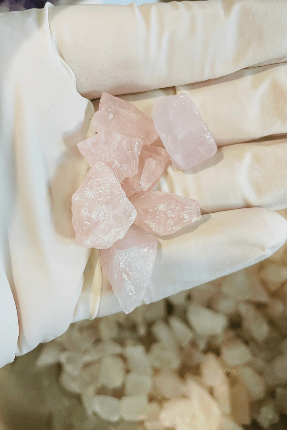 Crystal Large Chips ~ Rose Quartz 500 Grams - Dusty Rose Essentials