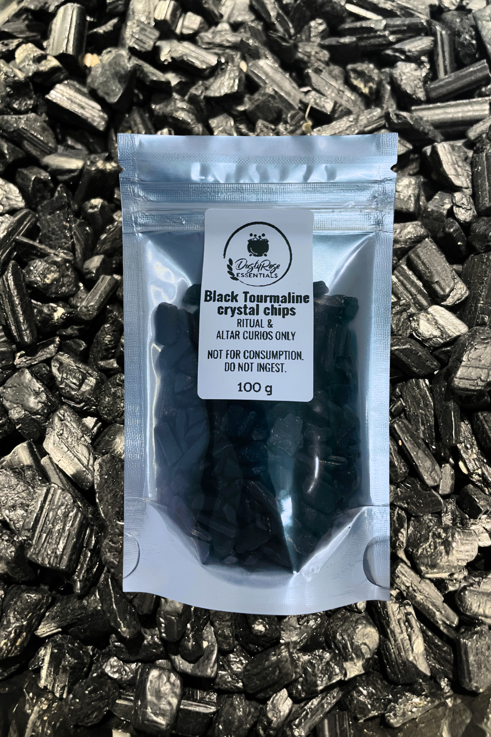 Black Tourmaline Crystal Chips