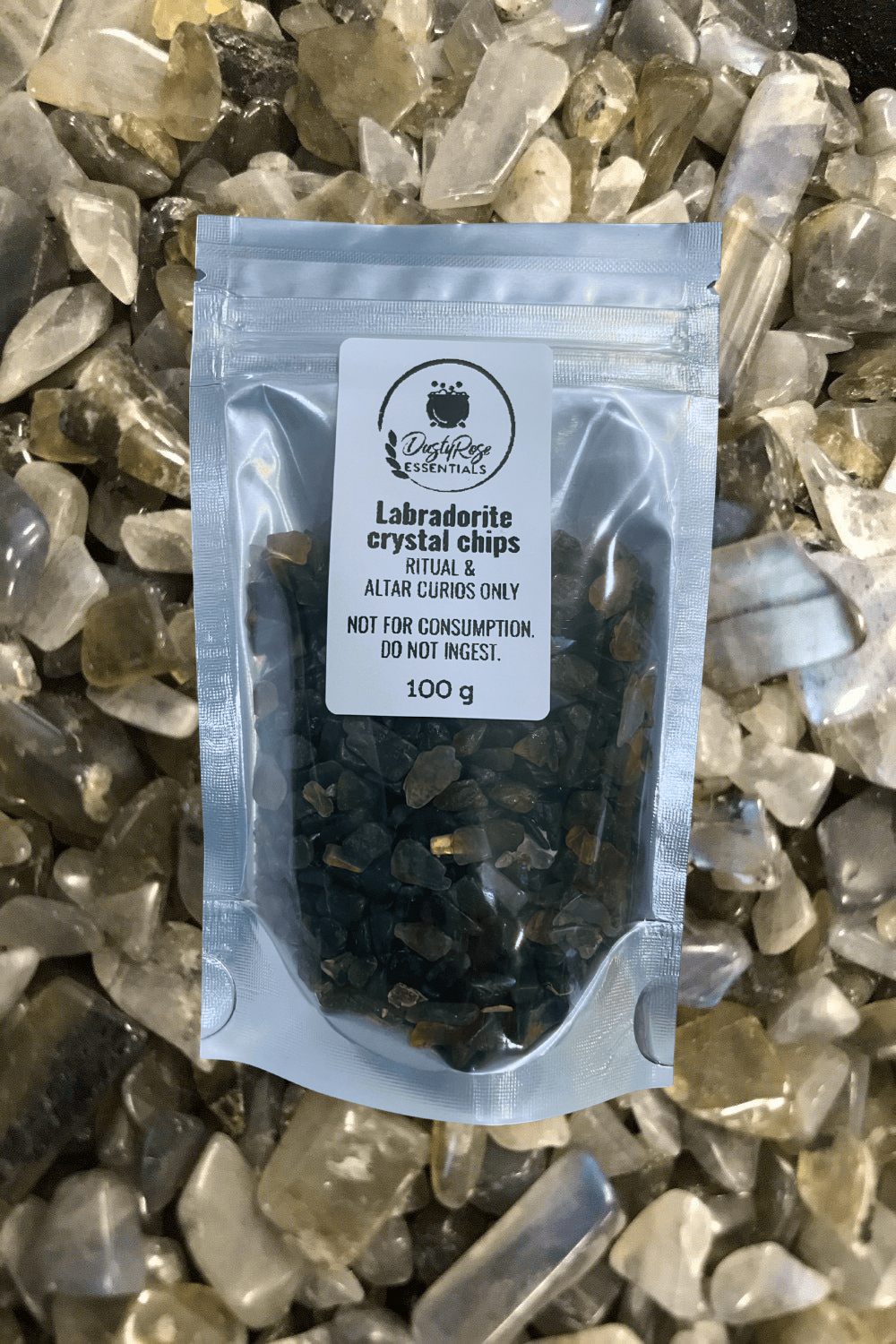 Labradorite Crystal Chips - Dusty Rose Essentials